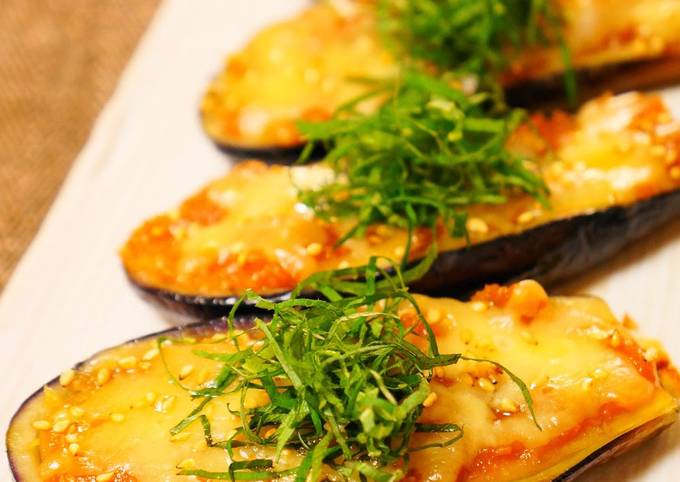 Fried Eggplant with Miso and Melted Cheese recipe main photo