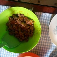 A picture of Simple beef stew(wet fry).