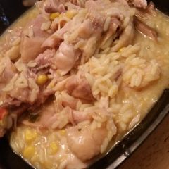 A picture of Easy chicken crockpot casserole.