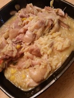 A picture of Easy chicken crockpot casserole.
