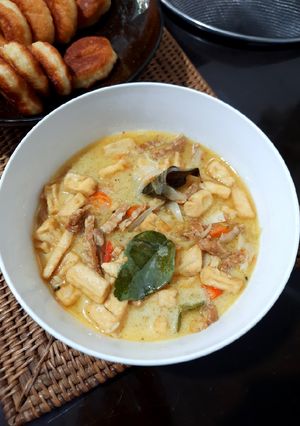 Foto resep Tahu Tempe goreng kuah santan