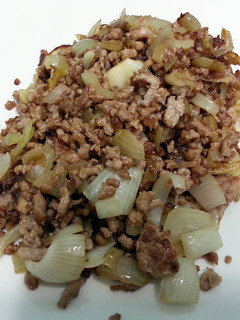 A picture of Stir Fry Ground Pork With Onion.