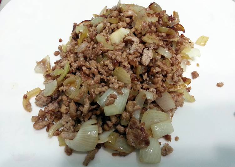 Step-by-Step Guide to Make Favorite Stir Fry Ground Pork With Onion