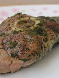 A picture of Lamb With Mint Sauce.