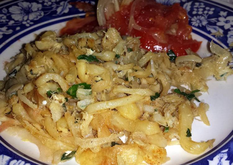 Step-by-Step Guide to Prepare Super Quick Homemade Portuguese Bacalhau A Bras (salted cod)