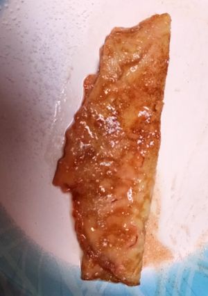 A picture of Suzette Sauce Flambe adapted from the Settlement Cookbook-1965.