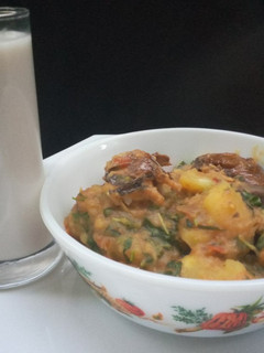 A picture of Coconut potato porridge.