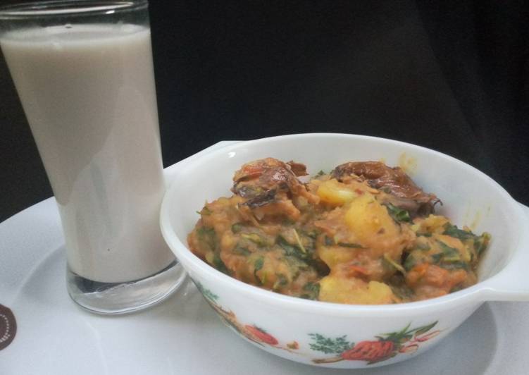 Coconut potato porridge