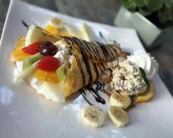 Latest Recipe Crepe icecream Home Style