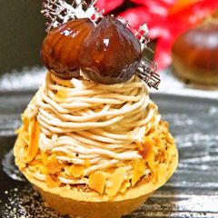 A picture of Marron Cream Made with Chestnuts Simmered in their Skins - Great for Mont Blanc Too.