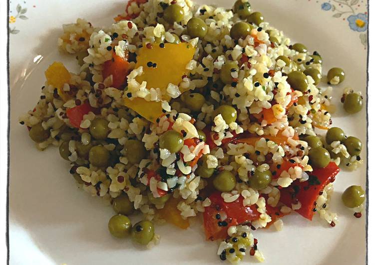 Bulgur con quinoa rossa e verdure