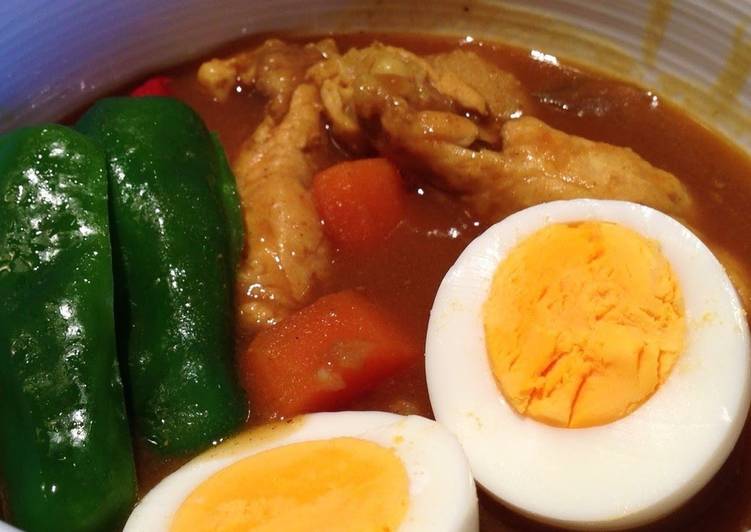 Recipe of Award-winning Easy Soup Curry with Simmered Chicken Wings