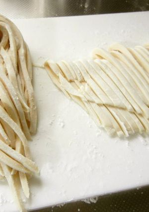 A picture of Handmade Udon Noodles.