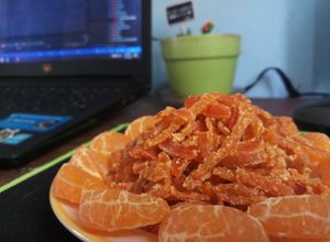 Hình của món Mứt vỏ quýt.