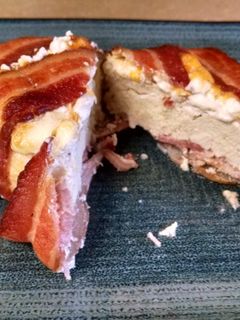 A picture of Bacon Wrapped Cheesey Chicken.