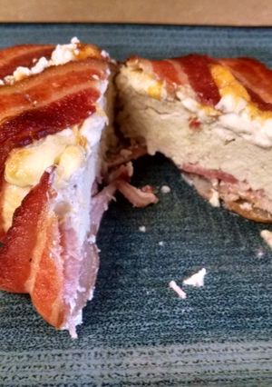 A picture of Bacon Wrapped Cheesey Chicken.