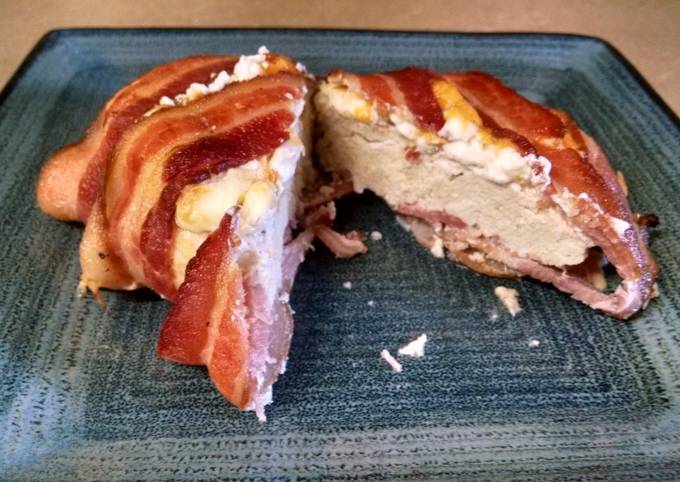 Bacon Wrapped Cheesey Chicken