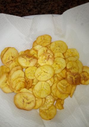 A picture of Green bananas crips favorite Easter snack.
