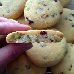 Vickys Christmas Cranberry & Pistachio Cookies, GF DF EF SF A picture of Vickys Christmas Cranberry & Pistachio Cookies, GF DF EF SF.
