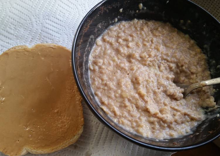 Steps to Prepare Ultimate Banana oatmeal healthy breakfast