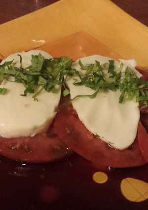 A picture of Caprese salad.