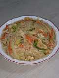 Stir-Fried Harusame Glass Noodles with Napa Cabbage and Aburaage