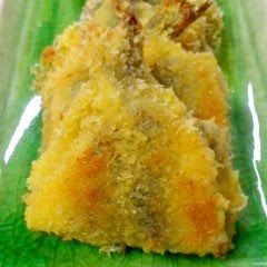 A picture of Pan Fried Sardines with Umeboshi and Shiso leaves.
