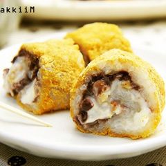 A picture of Rolled-Up Ohagi with Walnuts and Cheese.