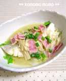 Microwave-Steamed Cod and Chinese Cabbage