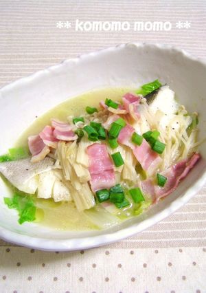 A picture of Microwave-Steamed Cod and Chinese Cabbage.