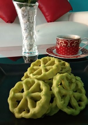 Foto resep Kembang goyang pandan