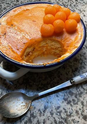 Une photo de 🍰Melon 🍈 fait du tiramisu🍧