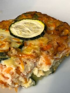 Una foto de Soufflé de zanahorias y zapallitos