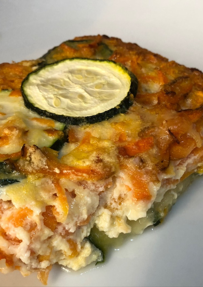 Una foto de Soufflé de zanahorias y zapallitos