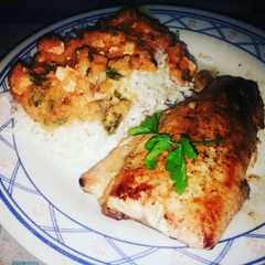 Foto principal de Arroz a la cubana con salmón