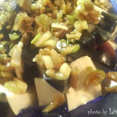 A picture of Tofu with Century Eggs (Pidan Tofu).