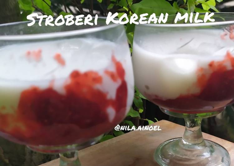 Recipe: Yummy Stroberi korean milk