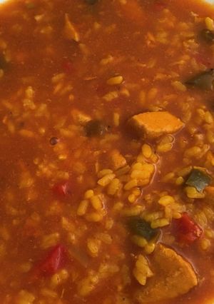 Una foto de Arroz caldoso de los Montes de Málaga