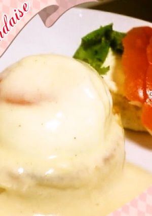 A picture of Simple Eggs Benedict and Hollandaise Sauce.