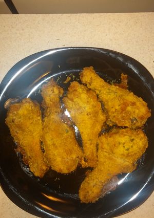 A picture of Terry 's Olive oil bake Southren Fried Chicken.