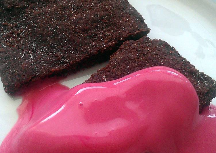 Easiest Way to Prepare Quick Vickys Chocolate &#39;Concrete&#39; with Pink Custard, GF DF EF SF NF