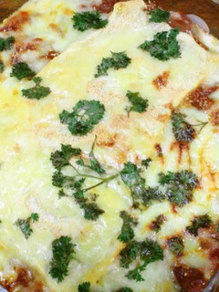 A picture of Simple Lasagna Made From Scratch.