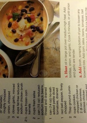 A picture of Chicken Tortilla Soup.