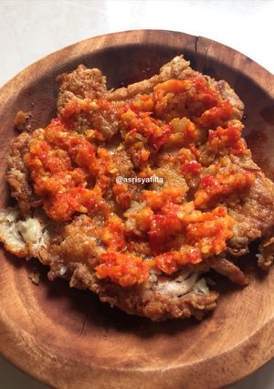 Foto resep Ayam geprek sambal korek