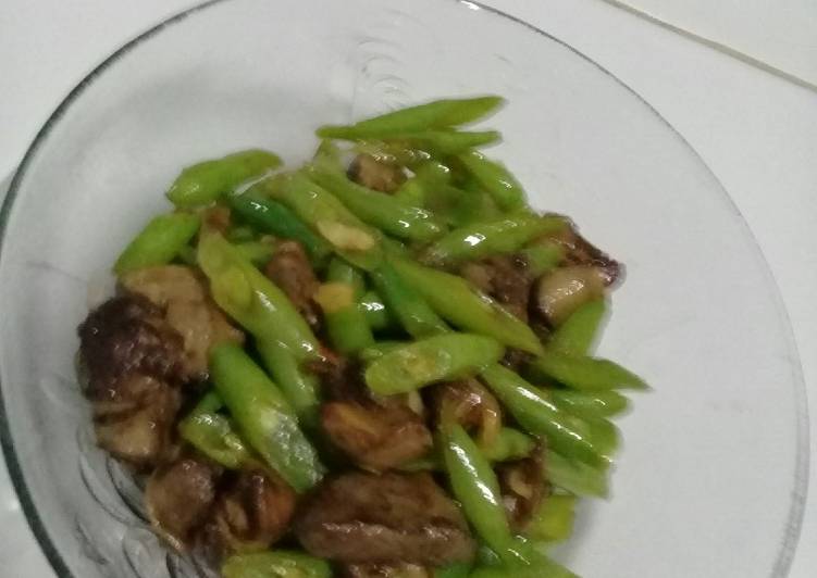 Cara meracik Tumis buncis ati ampla ayam Lezat