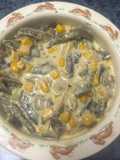Rajitas poblanas con crema y queso