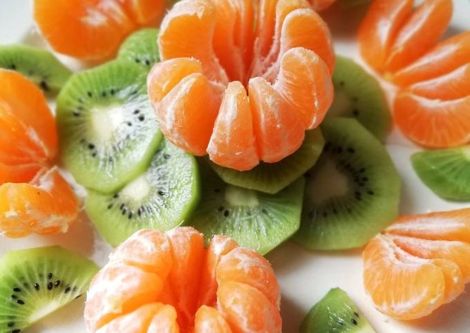Plateau de fruits: clémentine kiwi