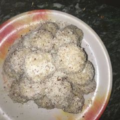 A picture of Nariyal laddu.