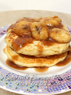 Foto resep Buttermilk Banana Pancake