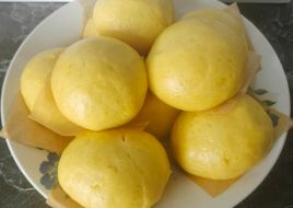 หมั่นโถวฟักทองสูตรหวานน้อย